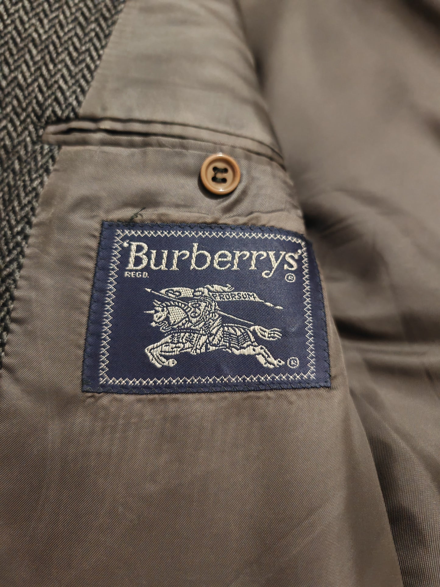 Giacca Burberrys herringbone in lana e cashmere - tg. 54/56