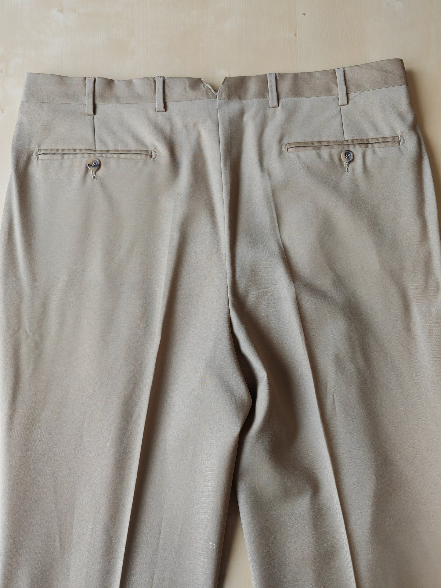 Completo anni '80 in fresco lana beige - tg. 52