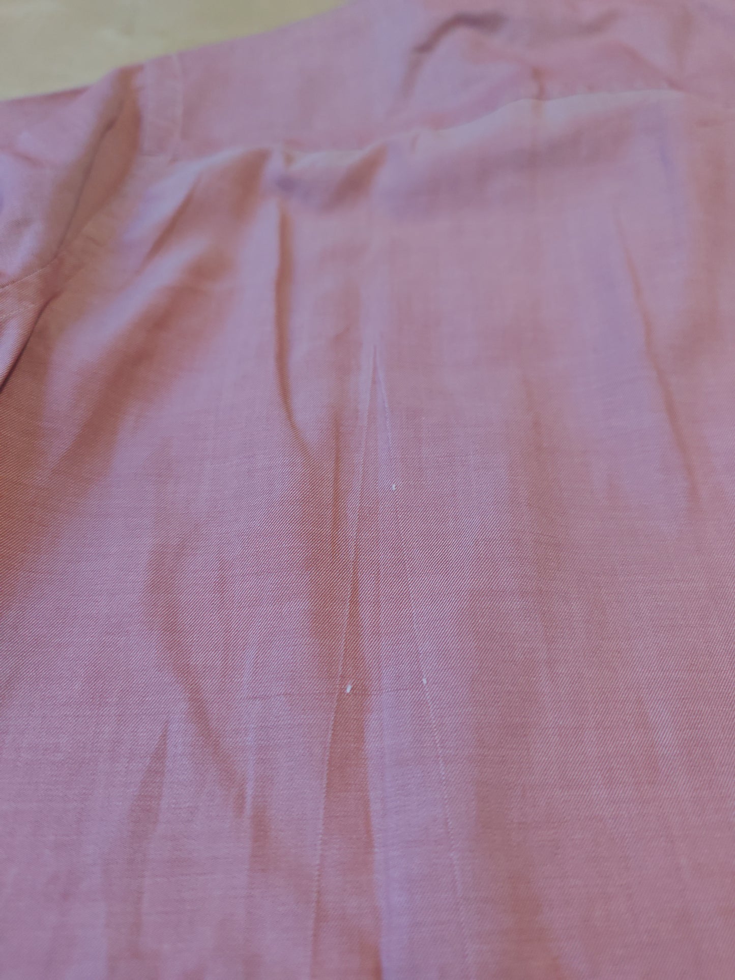 Camicia sartoriale in twill rosso/rosa cangiante - tg. S collo 39/40