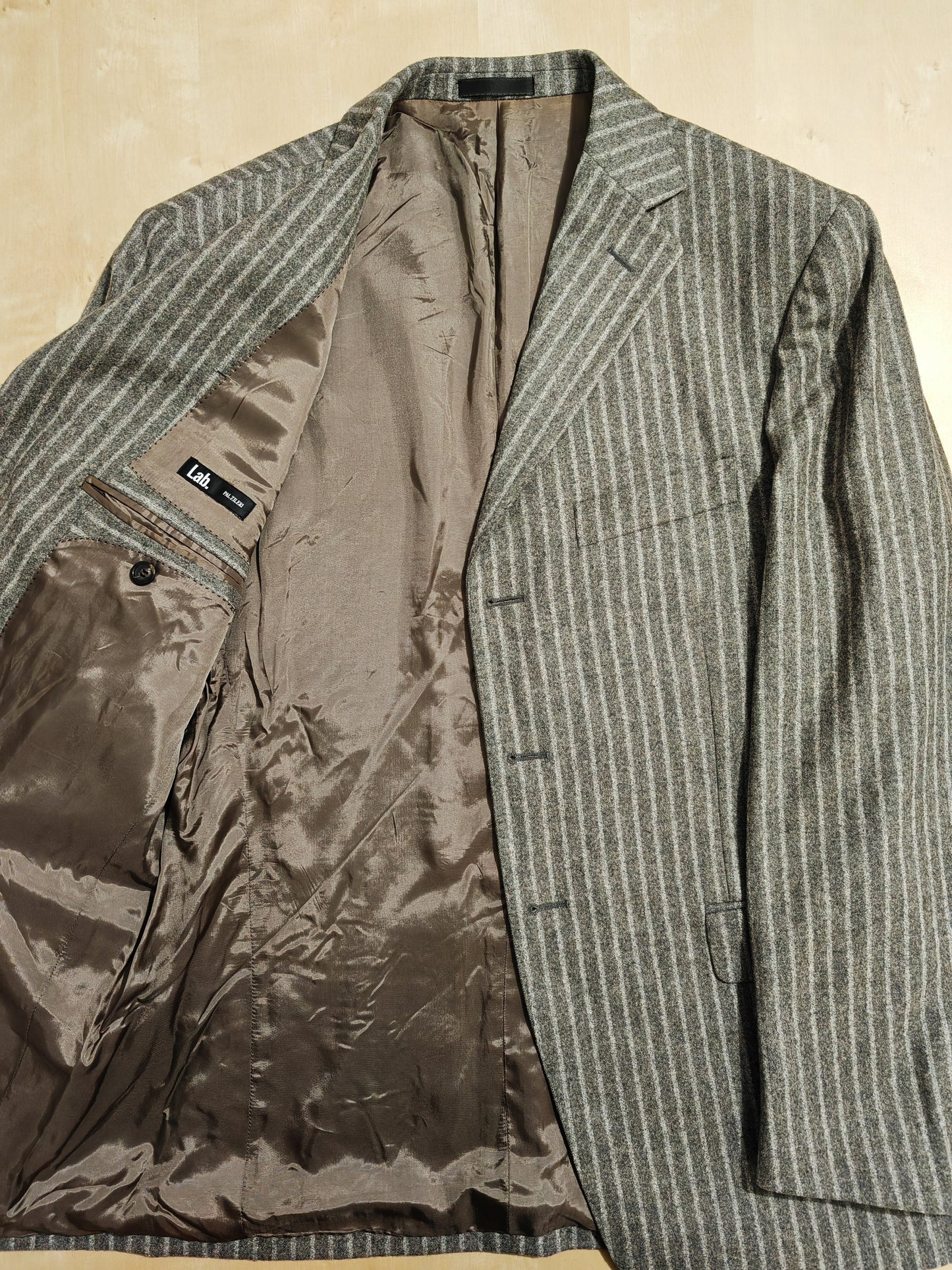 Giacca Pal Zileri in flanella grigio chiaro gessato - tg. 50