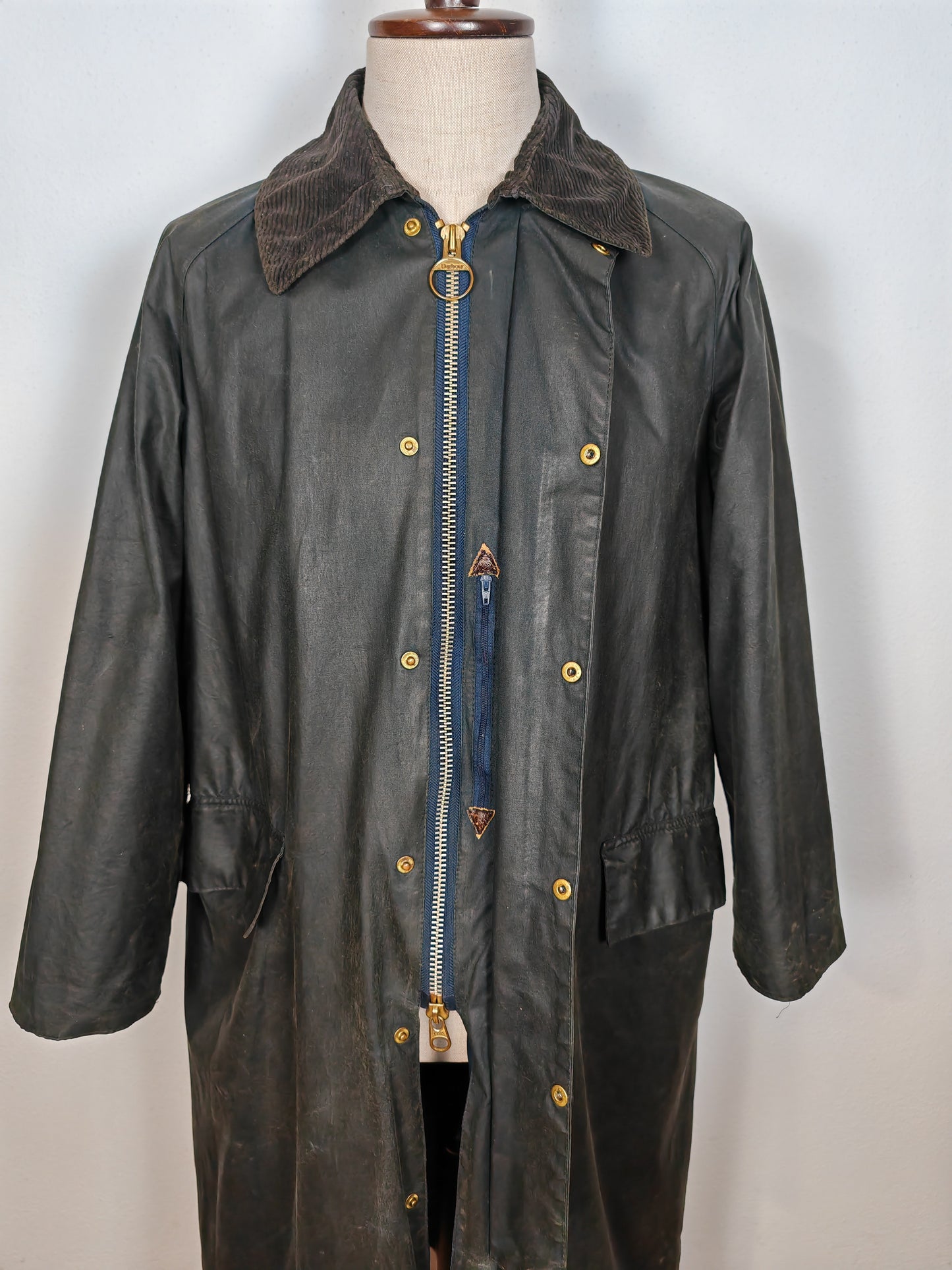 Barbour Burghley anni '80 due corone, nero - C40/102cm