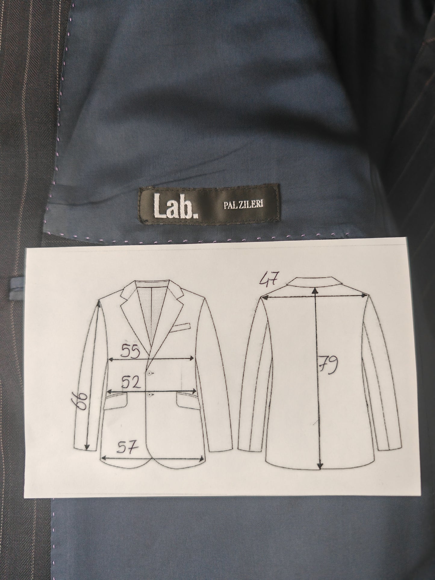 Giacca Pal Zileri blu gessata - tg. 50