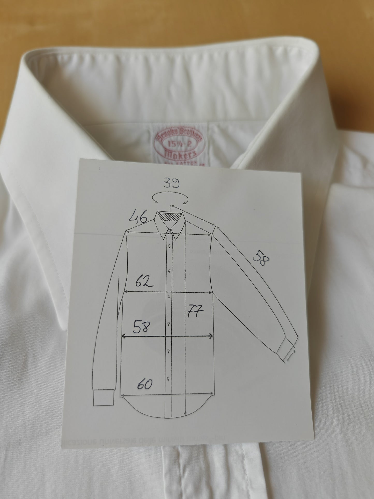 Camicia Brooks Brothers bianca vintage made in USA - 15 1/2