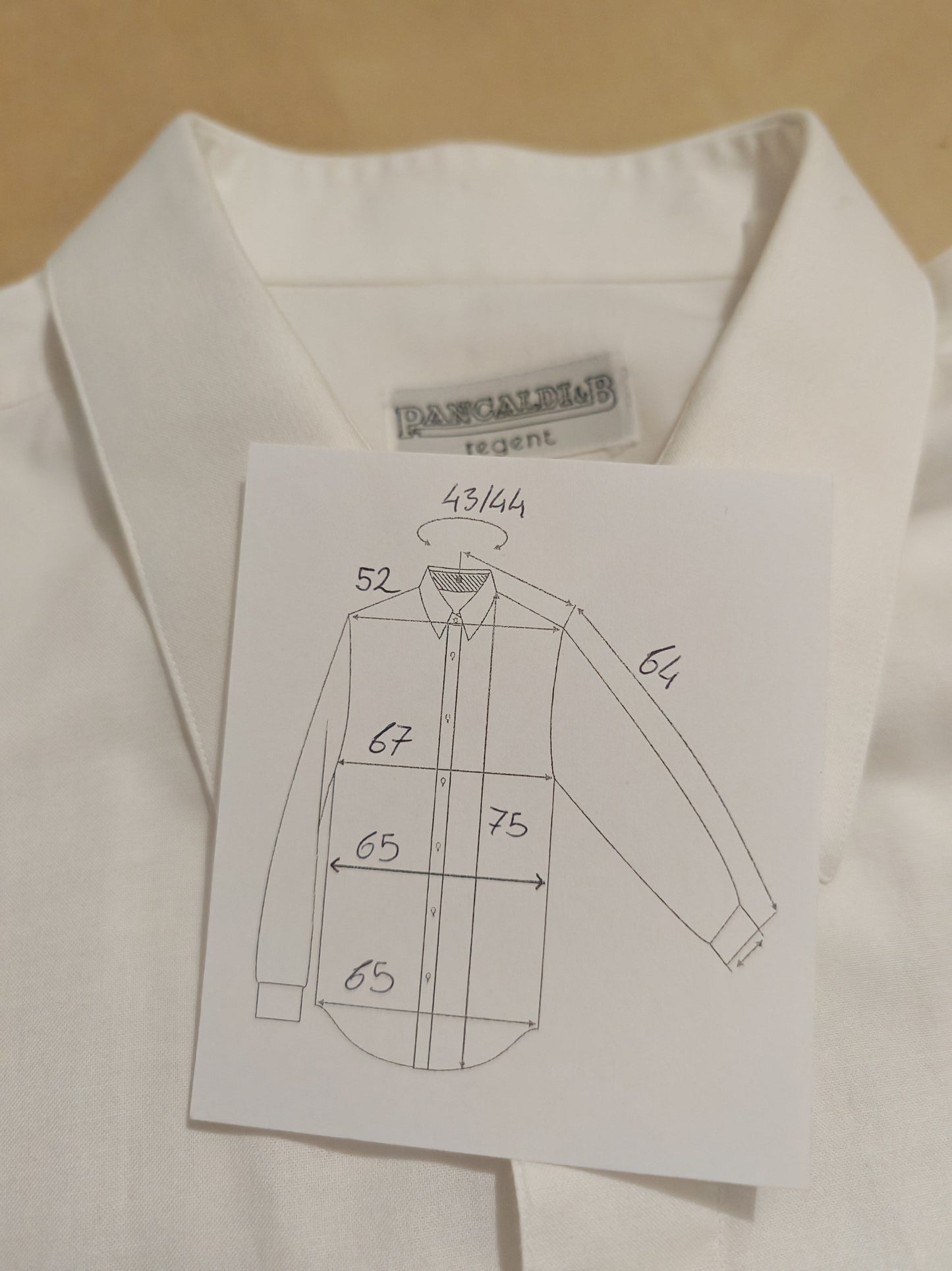 Camicia bianca Pancaldi anni '80 collo italiano - tg. XL collo 43/44