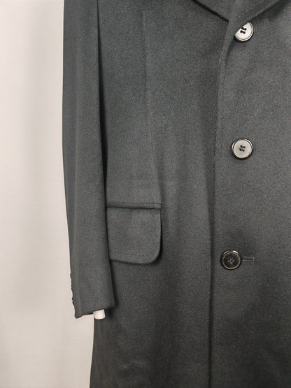 Cappotto sartoriale in panno di lana nero - tg. 50