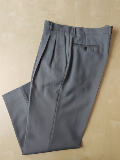 Completo anni '80 in fresco lana verde-grigio - tg. 50/52