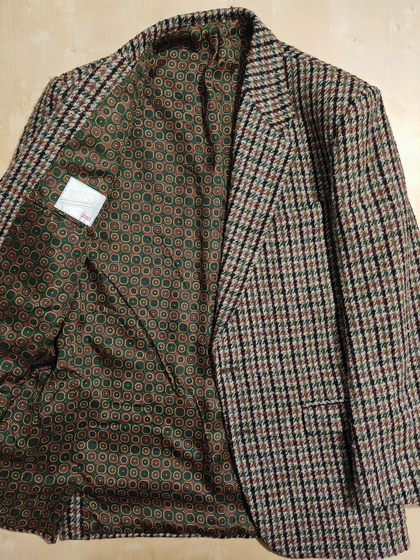 Giacca anni '80 in tweed pied-de-poule - tg. 50