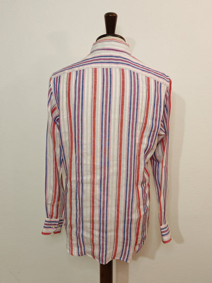 Camicia Etro a righe in puro lino - collo tg. 40