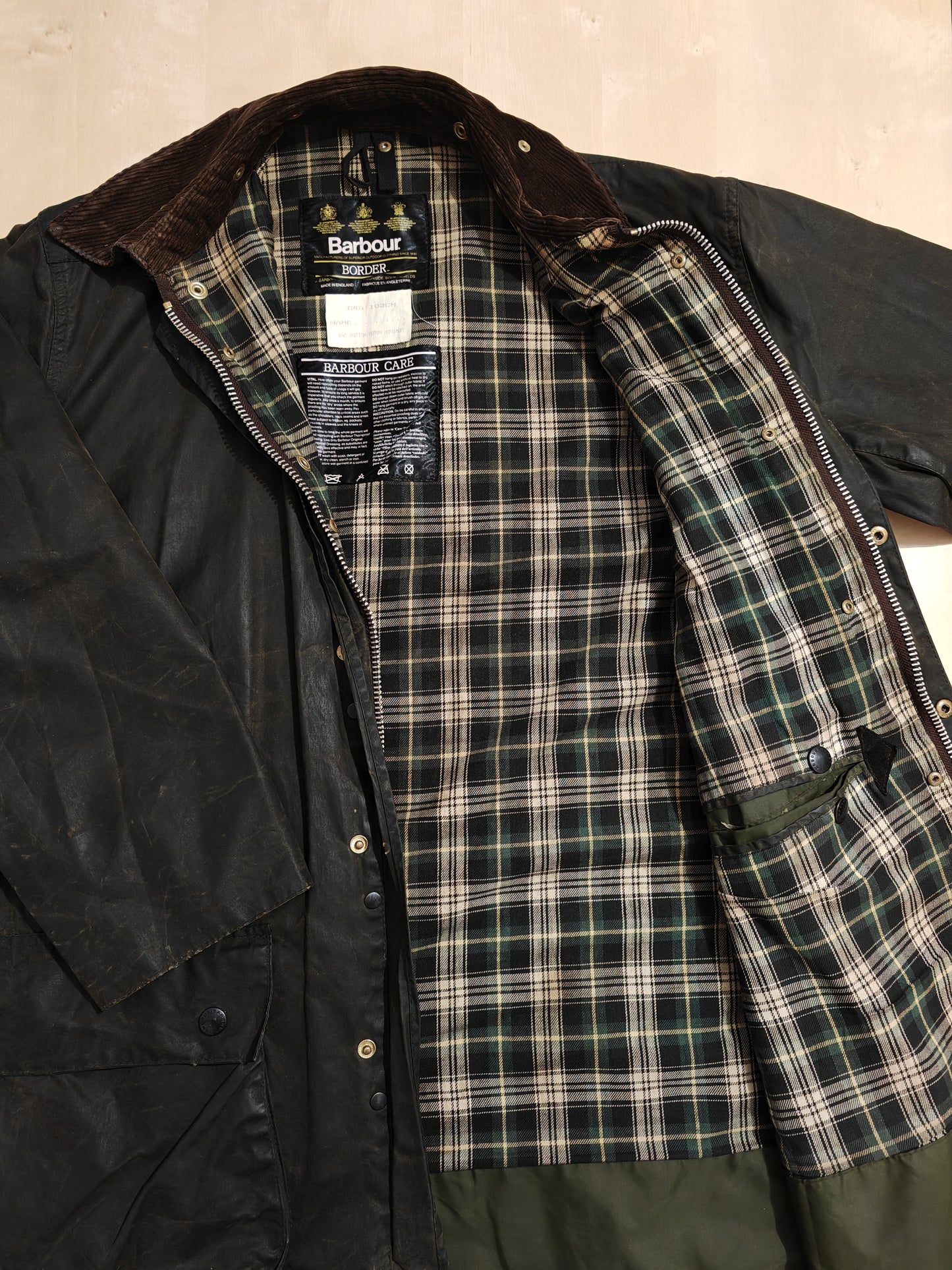 Barbour Border 1988 verde, C40/102cm (= 50)