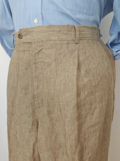 Completo in puro lino color corda - tg. 54