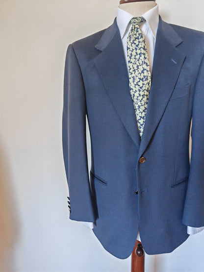 Blazer navy Christian Dior in panno di lana con bottoni metallici logati - tg. 48/50