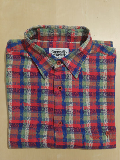 Camicia quadri Missoni Sport anni '80 - XL