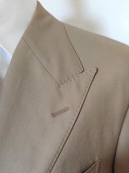 Giacca Boggi doppiopetto in twill beige - tg. 56 lunga