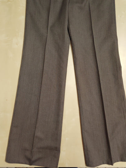 Completo 3 pezzi svasato anni '70 marrone spigato - tg. 44