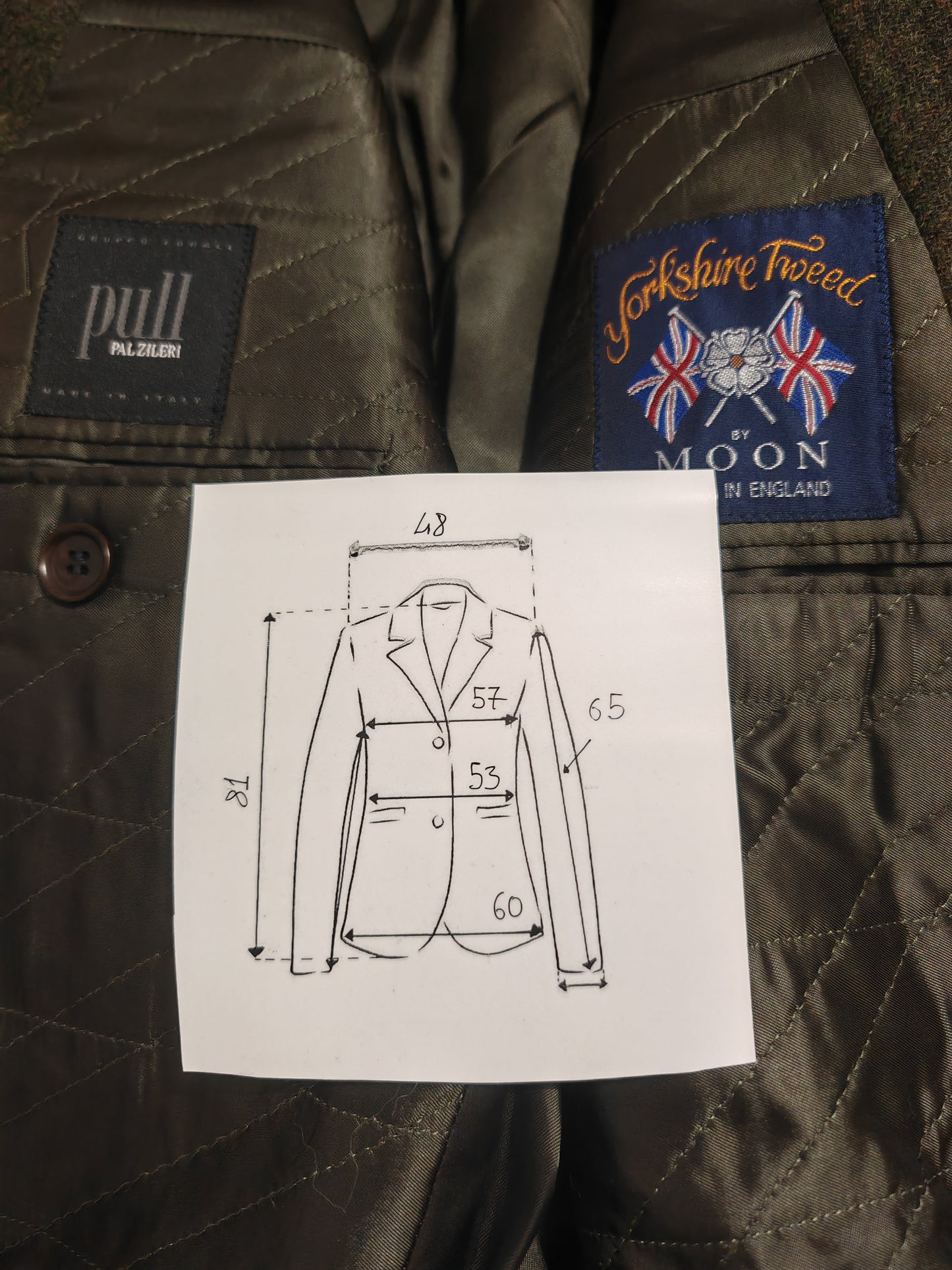 Giacca Pal Zileri in Yorkshire Tweed inglese Abraham Moon - tg. 52