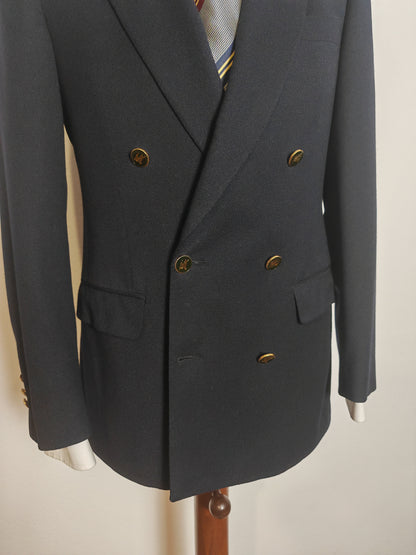 Blazer doppiopetto Burberrys anni '80 in stile navy - tg. 46