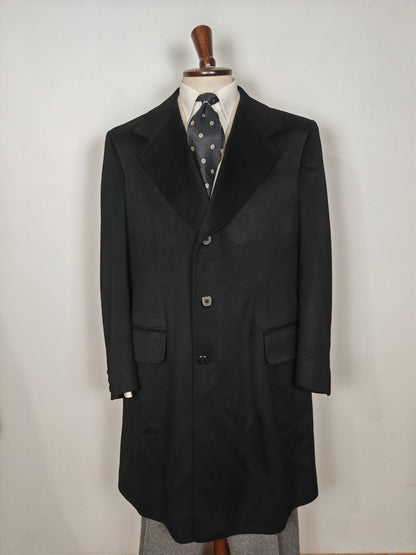 Cappotto sartoriale in panno di lana nero - tg. 50