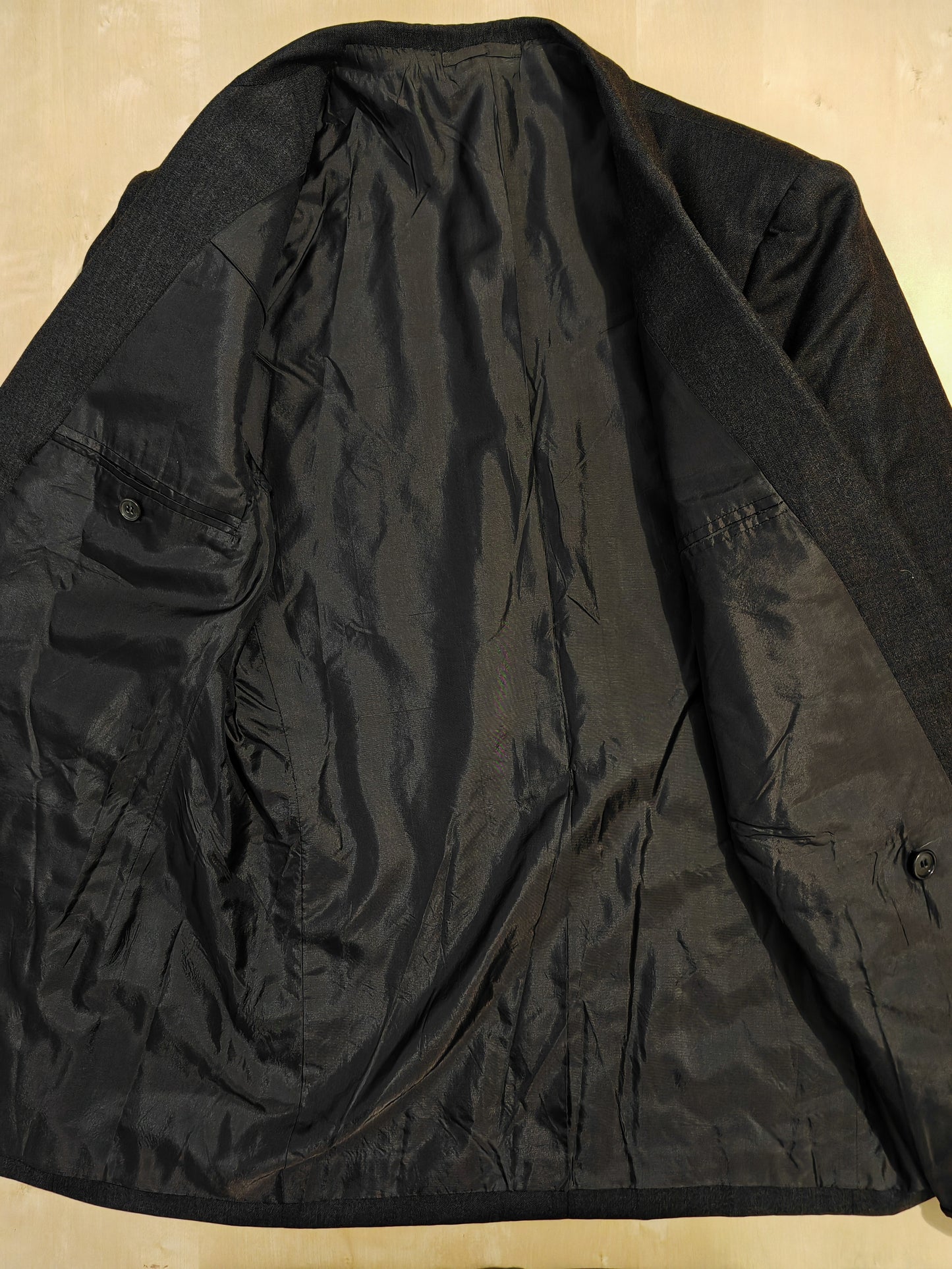 Giacca doppiopetto 2×1 in flanella grigia (full canvas) - tg. 50