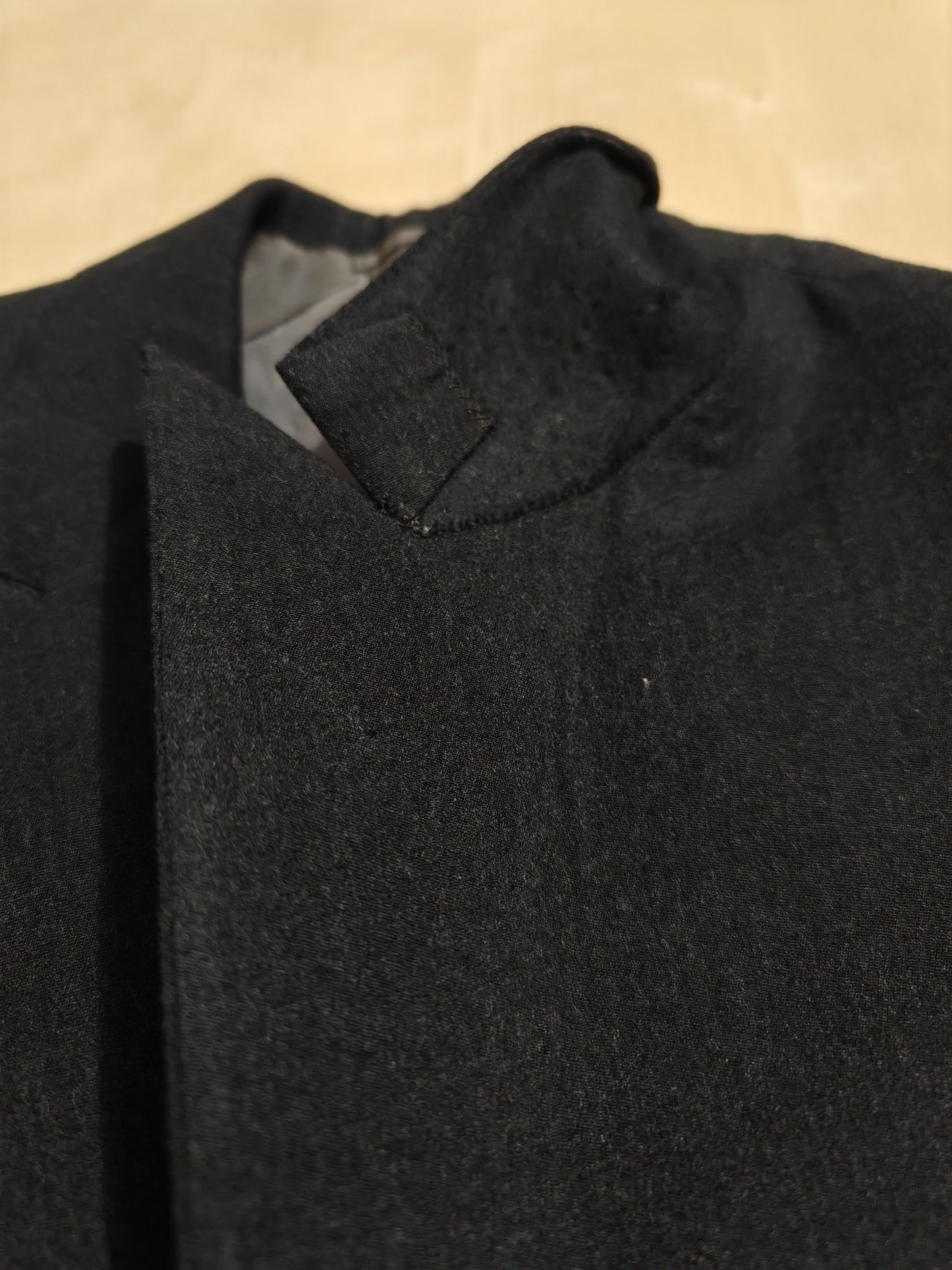 Giacca sartoriale anni '50/'60 in flanella grigio antracite - tg. 46