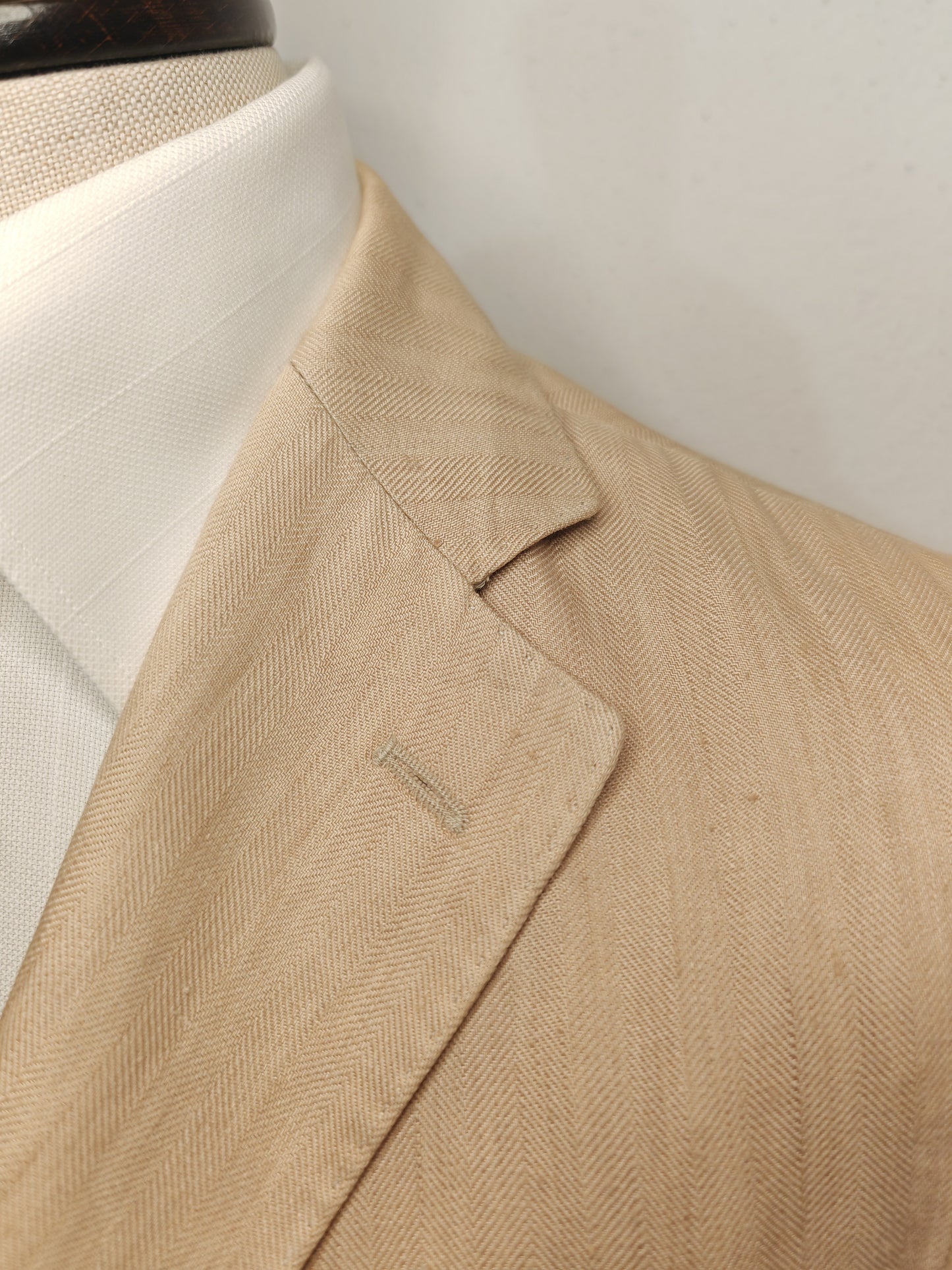 Herringbone jacket in pure linen - size 50