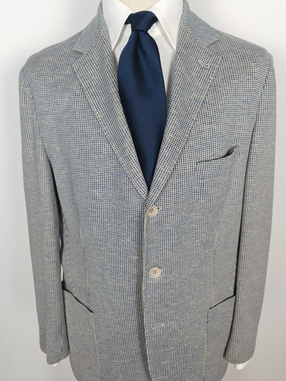 Giacca Loro Piana in jersey cotone e lino pied-de-poule - tg. 50