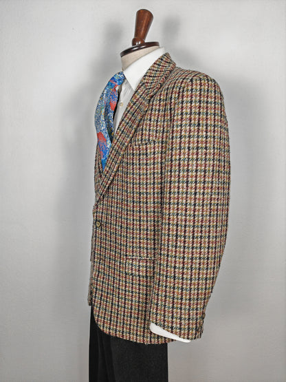 Giacca anni '80 in tweed pied-de-poule - tg. 50
