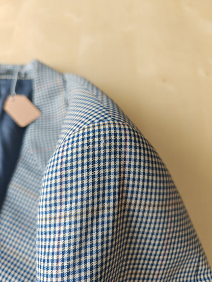 Giacca Pierre Cardin anni '80 chek in tela frescolana - tg. 50/52