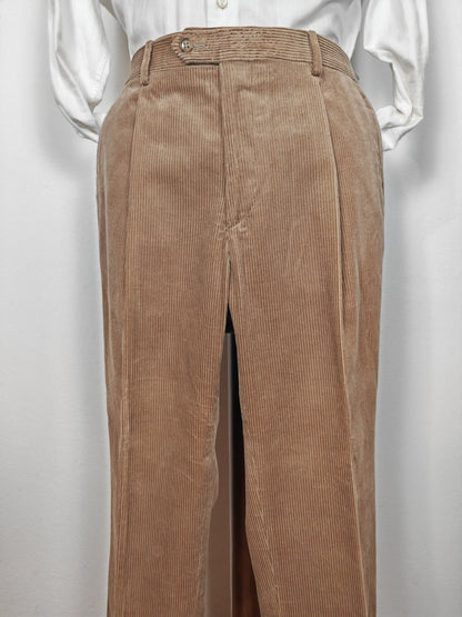 Pantalone in velluto a coste beige - tg. 50/52