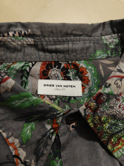Camicia Dries Van Noten maniche corte floreale - M slim