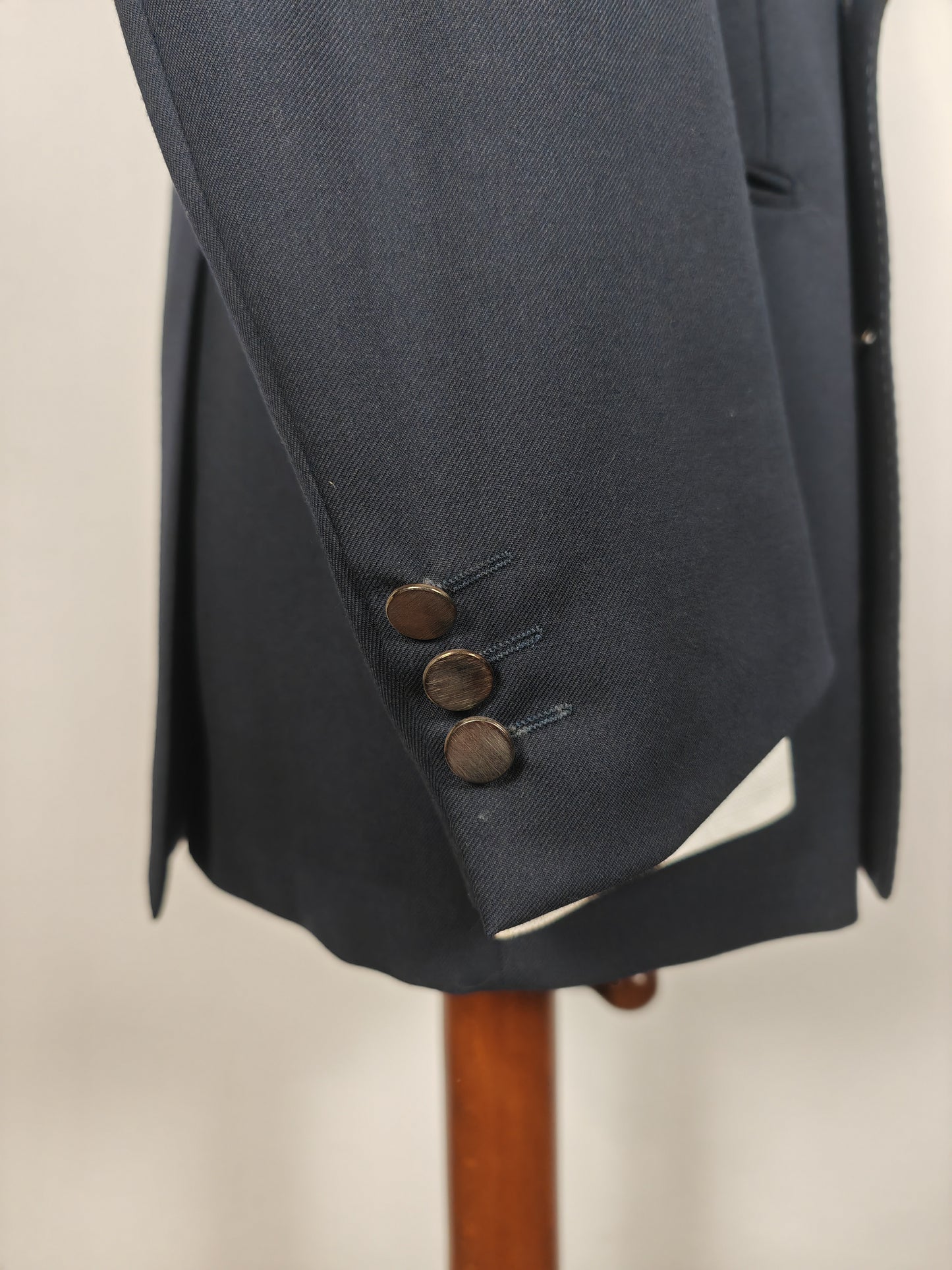 Blazer navy anni '80 in twill, tessuto Vitale Barberis Canonico - tg. 48