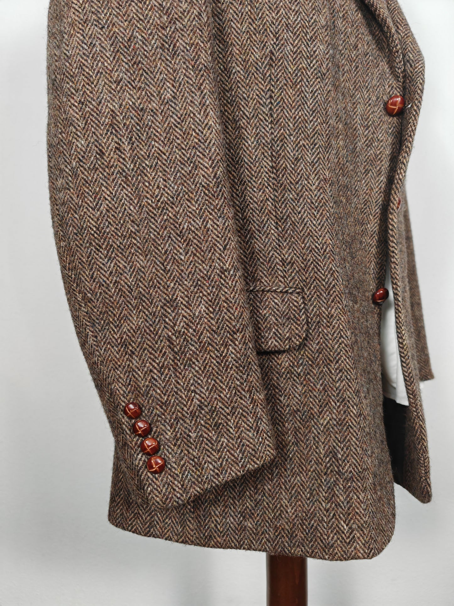 Giacca in Harris Tweed spinato marrone - tg. 56