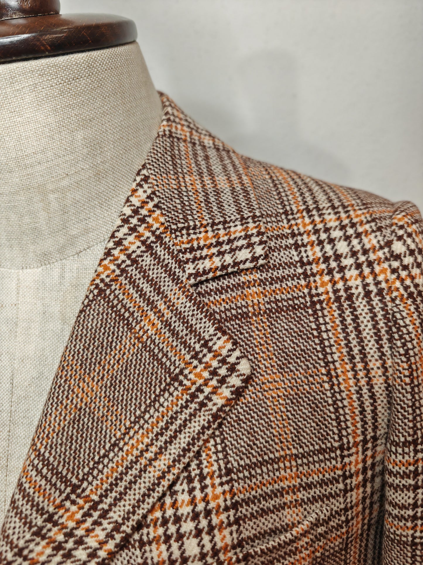 Giacca sartoriale anni '70 tweed - tg. 46/48 corta