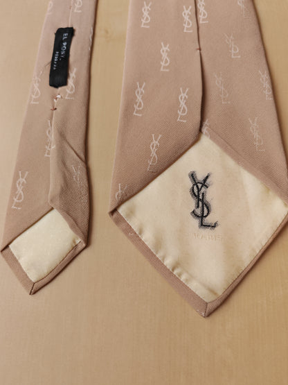 Yves Saint Laurent 1970s logoed tie