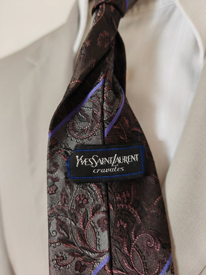 Yves Saint Laurent vintage tie, jacquard