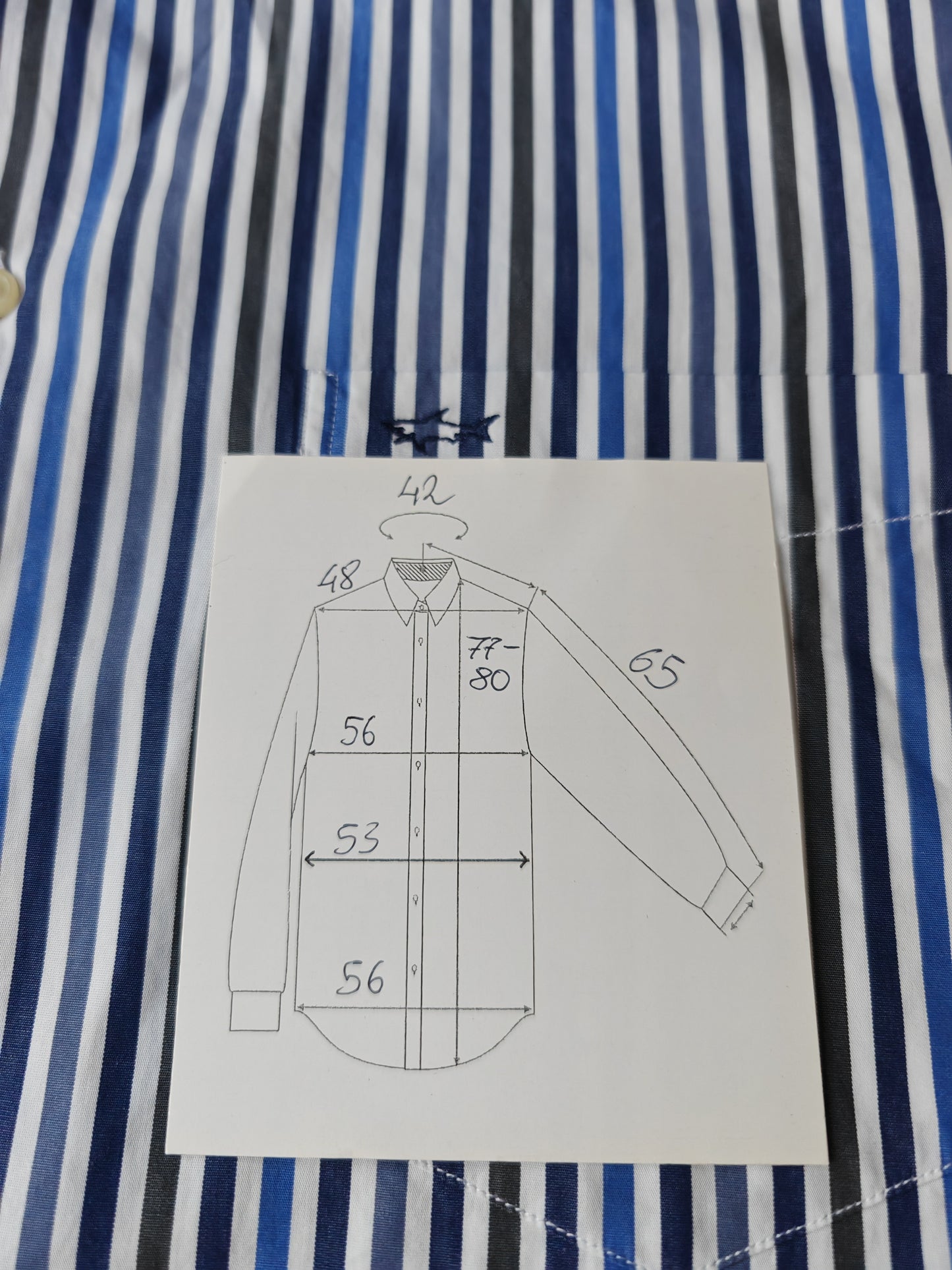 Camicia Paul & Shark a righe blu - collo 42 (L)