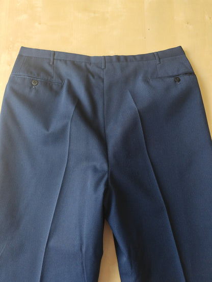 Completo sartoriale anni '60 twill di lana blu - tg. 50