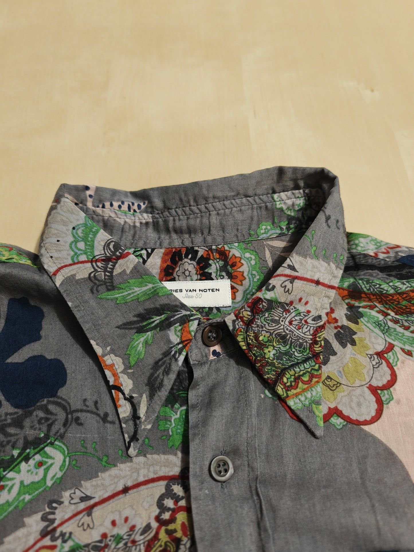 Camicia Dries Van Noten maniche corte floreale - M slim