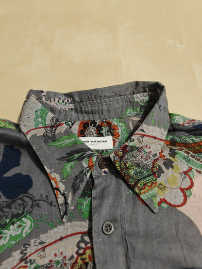 Camicia Dries Van Noten maniche corte floreale - M slim