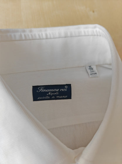 Camicia Finamore Napoli con polsino francese - tg. S collo 38