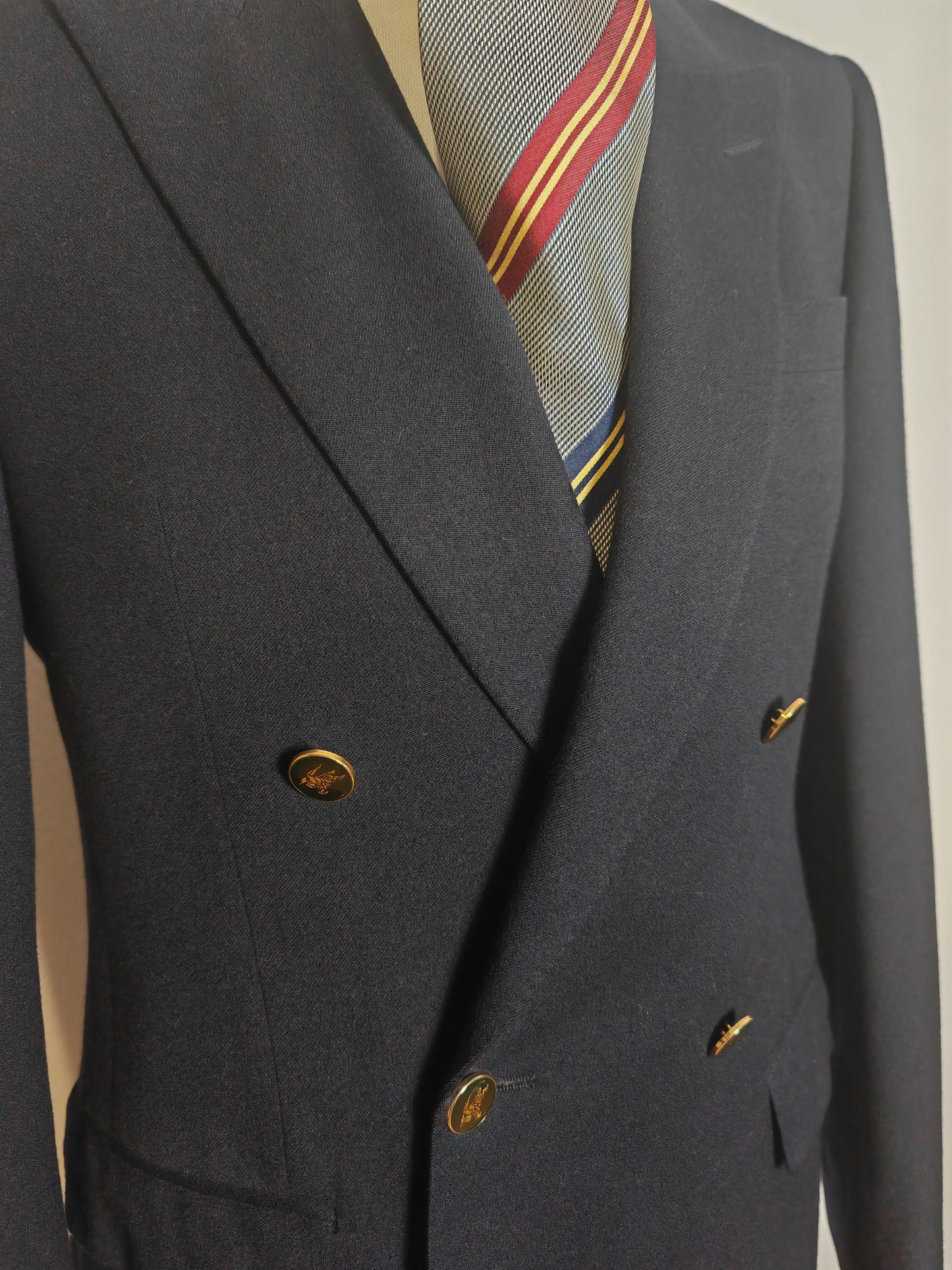 Blazer doppiopetto Burberrys anni '80 in stile navy - tg. 46