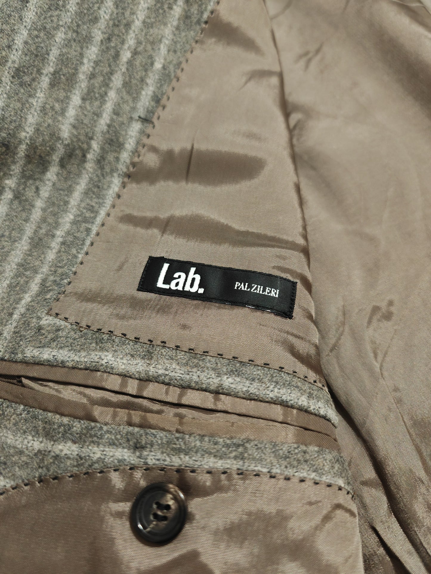 Giacca Pal Zileri in flanella grigio chiaro gessato - tg. 50