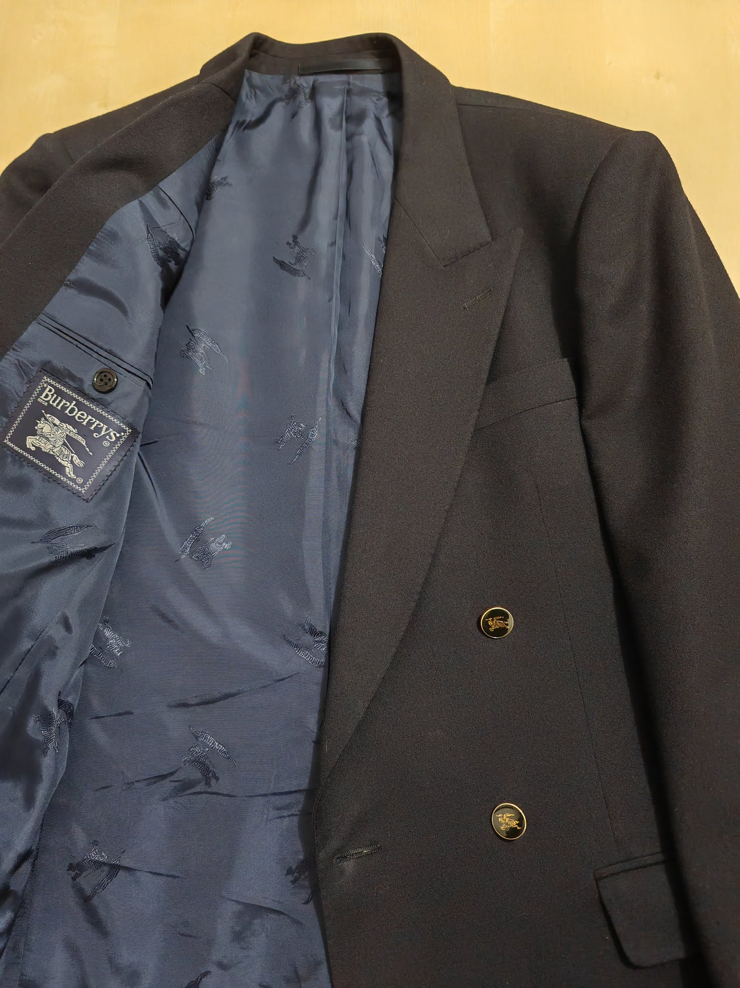 Blazer doppiopetto Burberrys anni '80 in stile navy - tg. 46