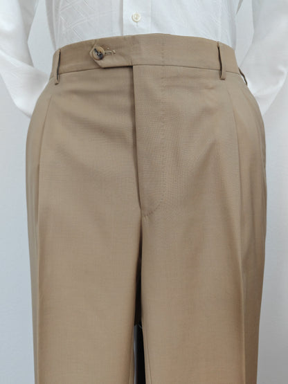 Completo anni '80 in fresco lana beige - tg. 52