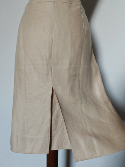 Max Mara linen unlined skirt - size 42 ITA