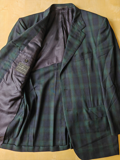 Giacca estiva Ermenegildo Zegna su misura in fresco lana tartan - tg. 50