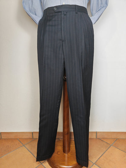 Completo in twill di lana blu gessato - tg. 50/52