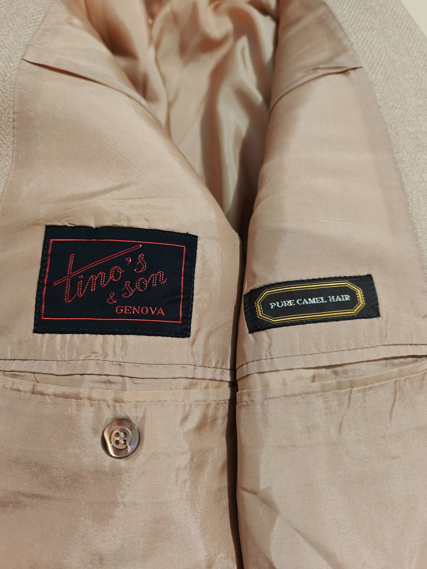 Giacca spigata in puro cammello - tg. 50