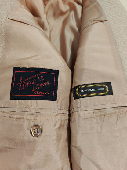 Giacca spigata in puro cammello - tg. 50
