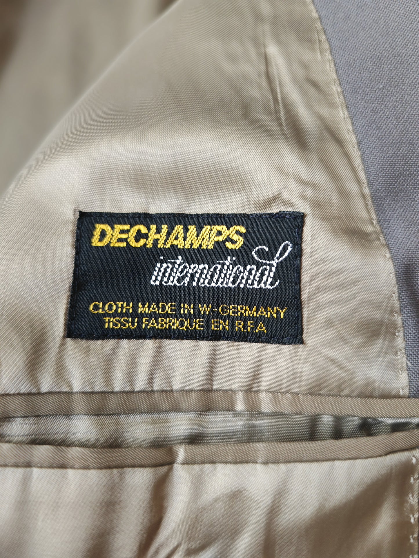 Completo anni '80 in fresco lana verde-grigio - tg. 50/52