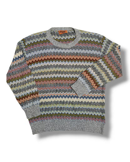 Maglia Missoni zigzag vintage in cotone - tg. 50